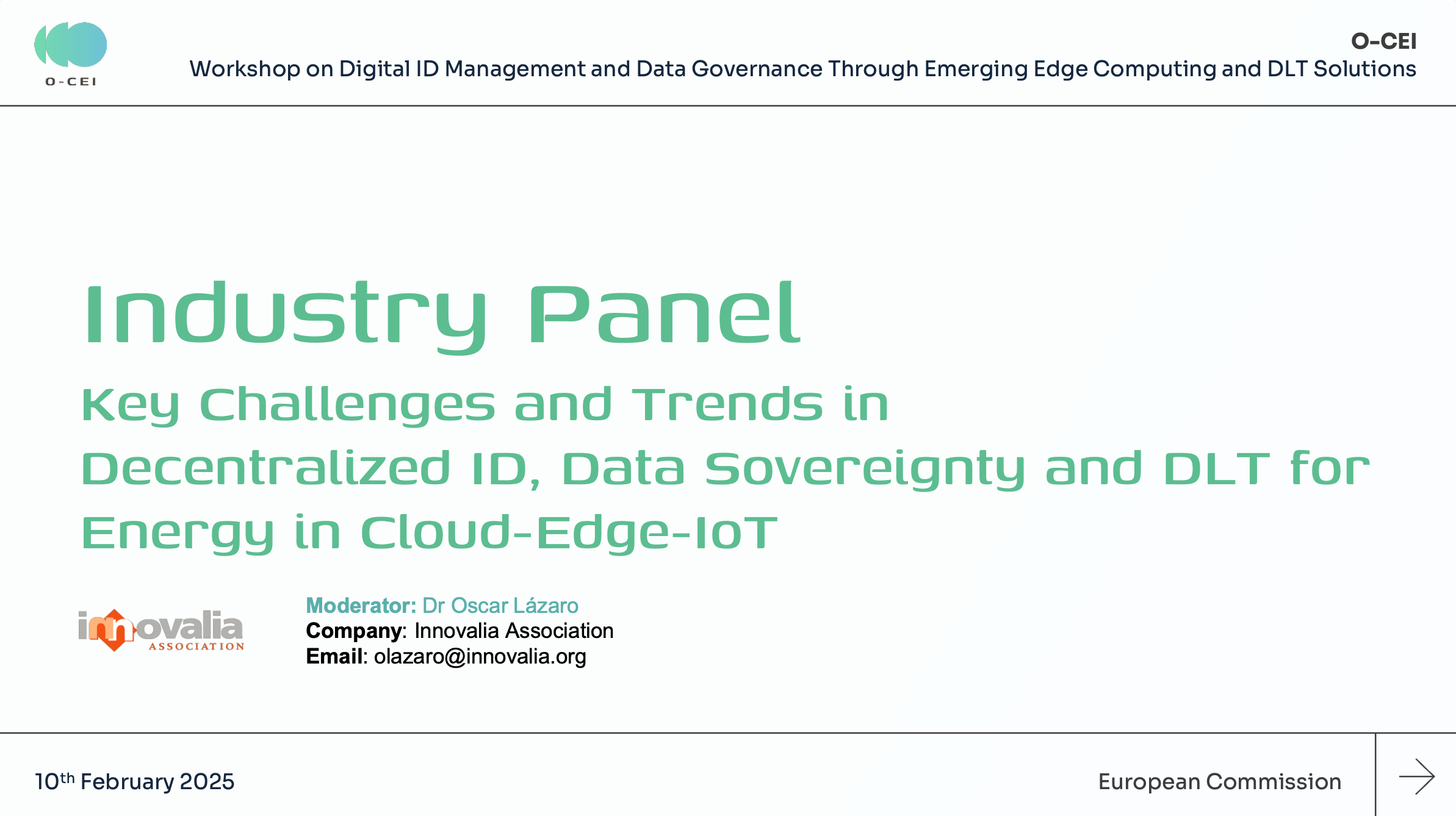 O-CEI DLT Workshop – Oscar Lazaro’s Presentation - Featured Image